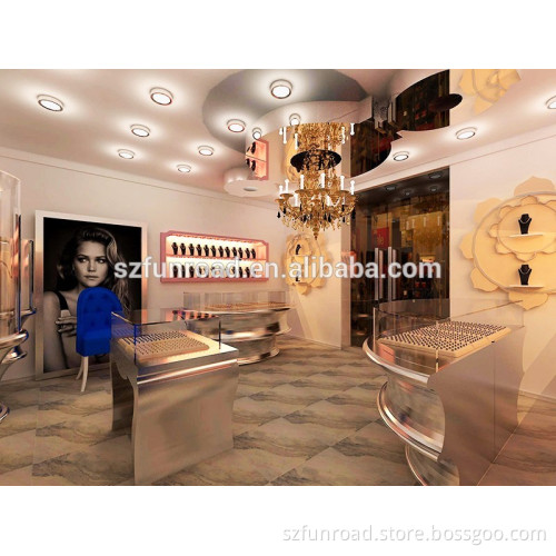 jewerly display cabinet for jewelry mall display showcase